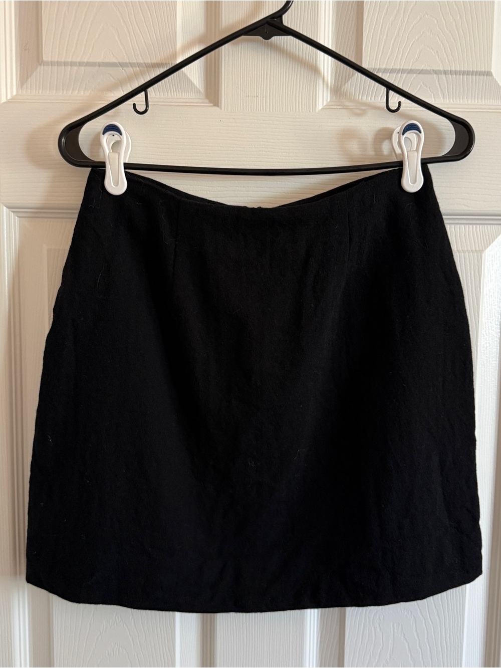 Vintage Wool Black Mini Skirt - Made in USA